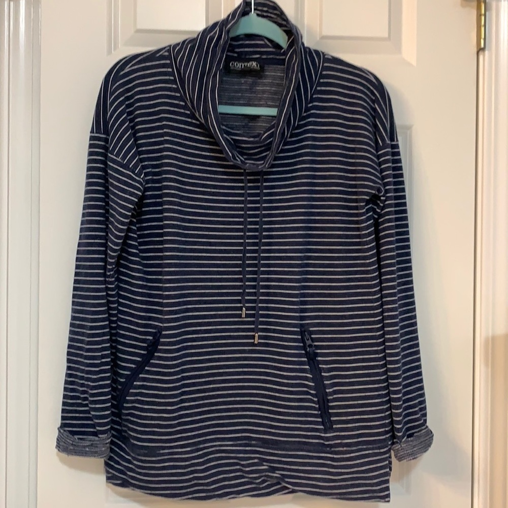 Soft cozy loose cowl neck shirt